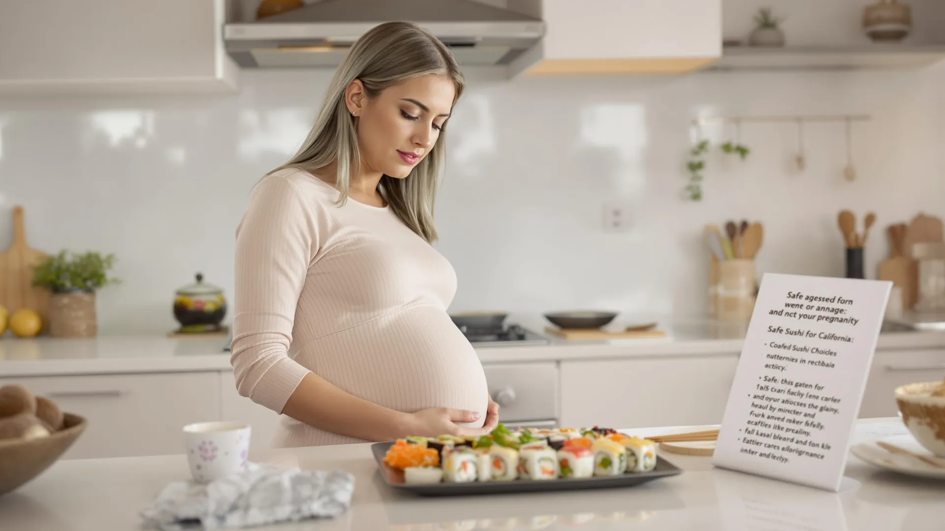 Sushis et femme enceinte