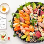 Un assortiment des sushis traditionnels qu'on mange régulièrement