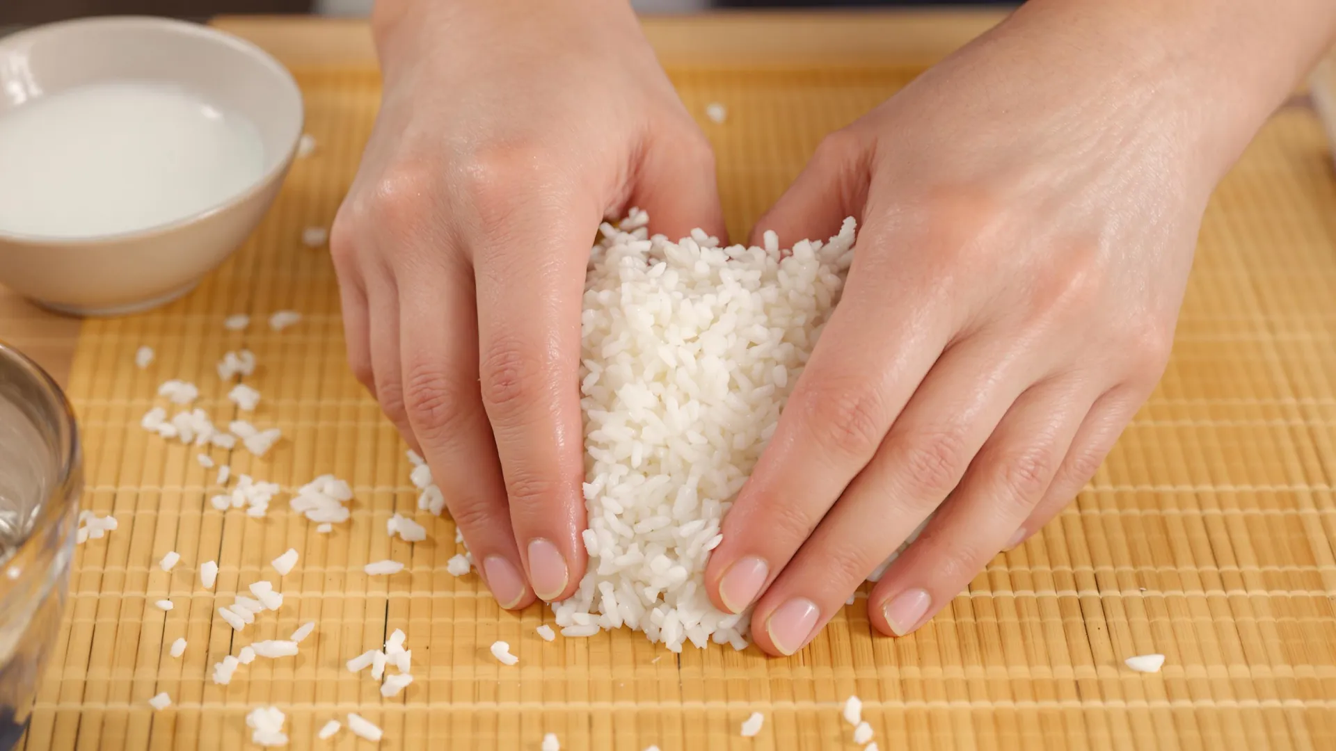 Manipuler le riz avec les mains