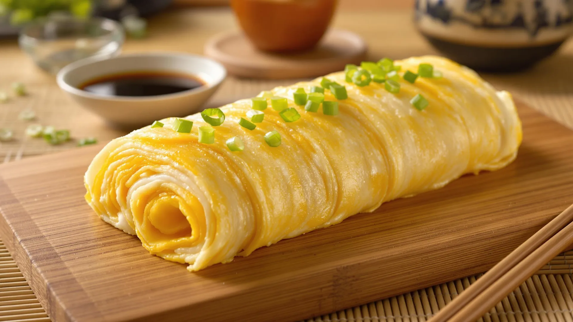 Une magnifique omelette japonaise : dashimaki tamago