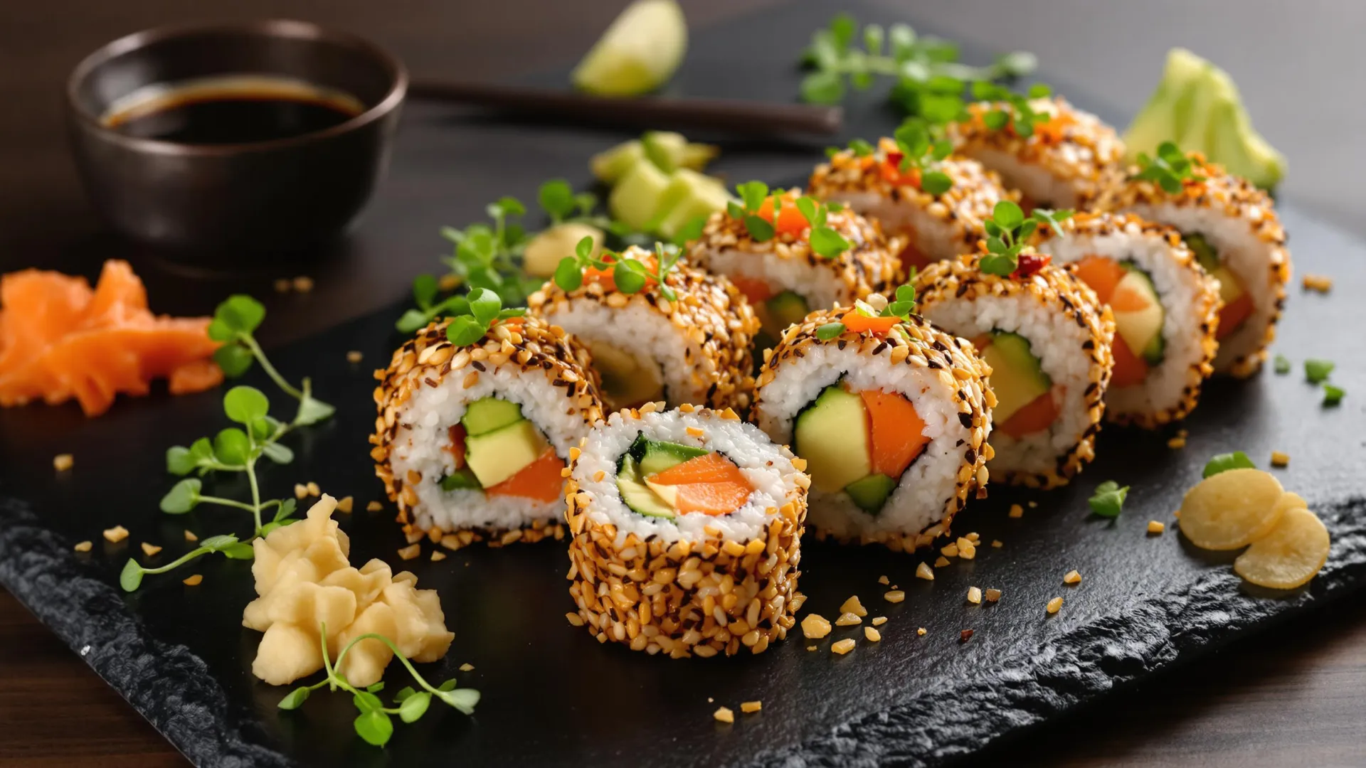 Des sushis réalisés avec du riz complet